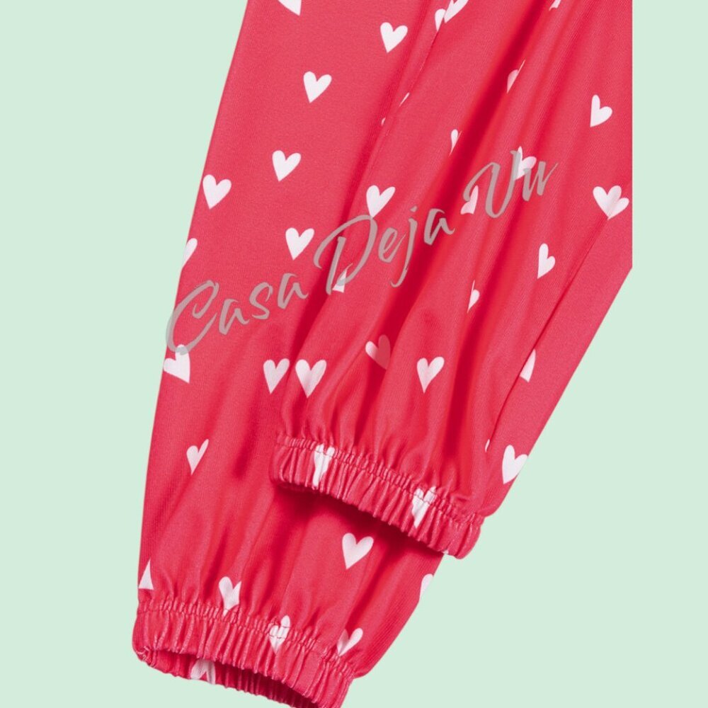 Comfy Hearts Premium Lounge Pajama Pants & Top 2 pc Set - Picture 3 of 10